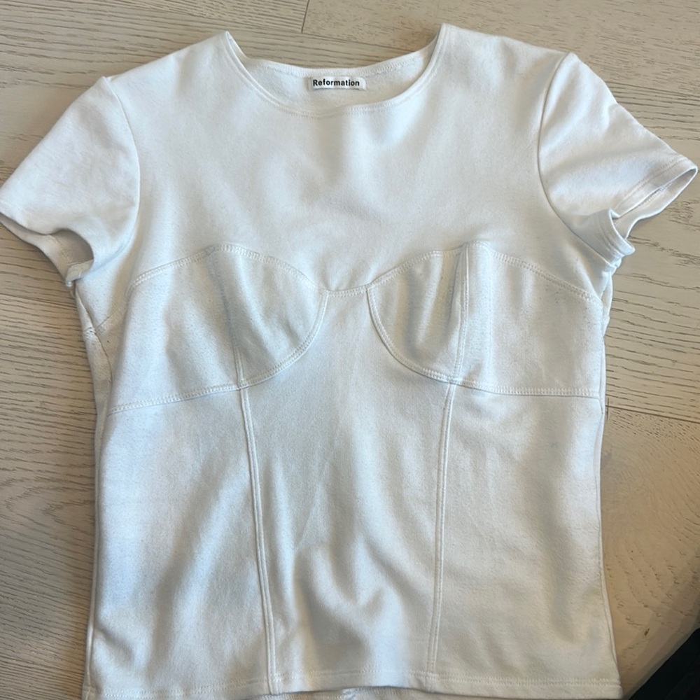 Reformation white corset looking top | Size M